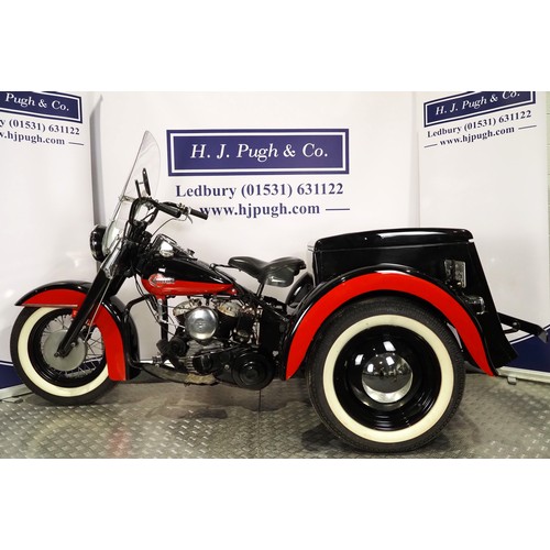 811 - Harley Davidson 45 CID Servi car trike. 1959. 750cc
Frame No. 59G 1110
Engine No. 59G 1110
Engine tu... 