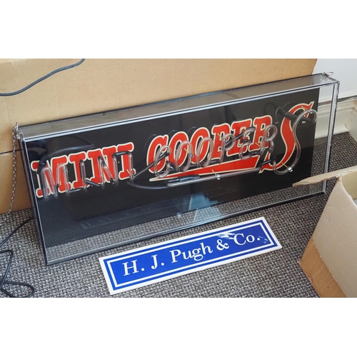 144 - Mini Cooper lightbox 13x31