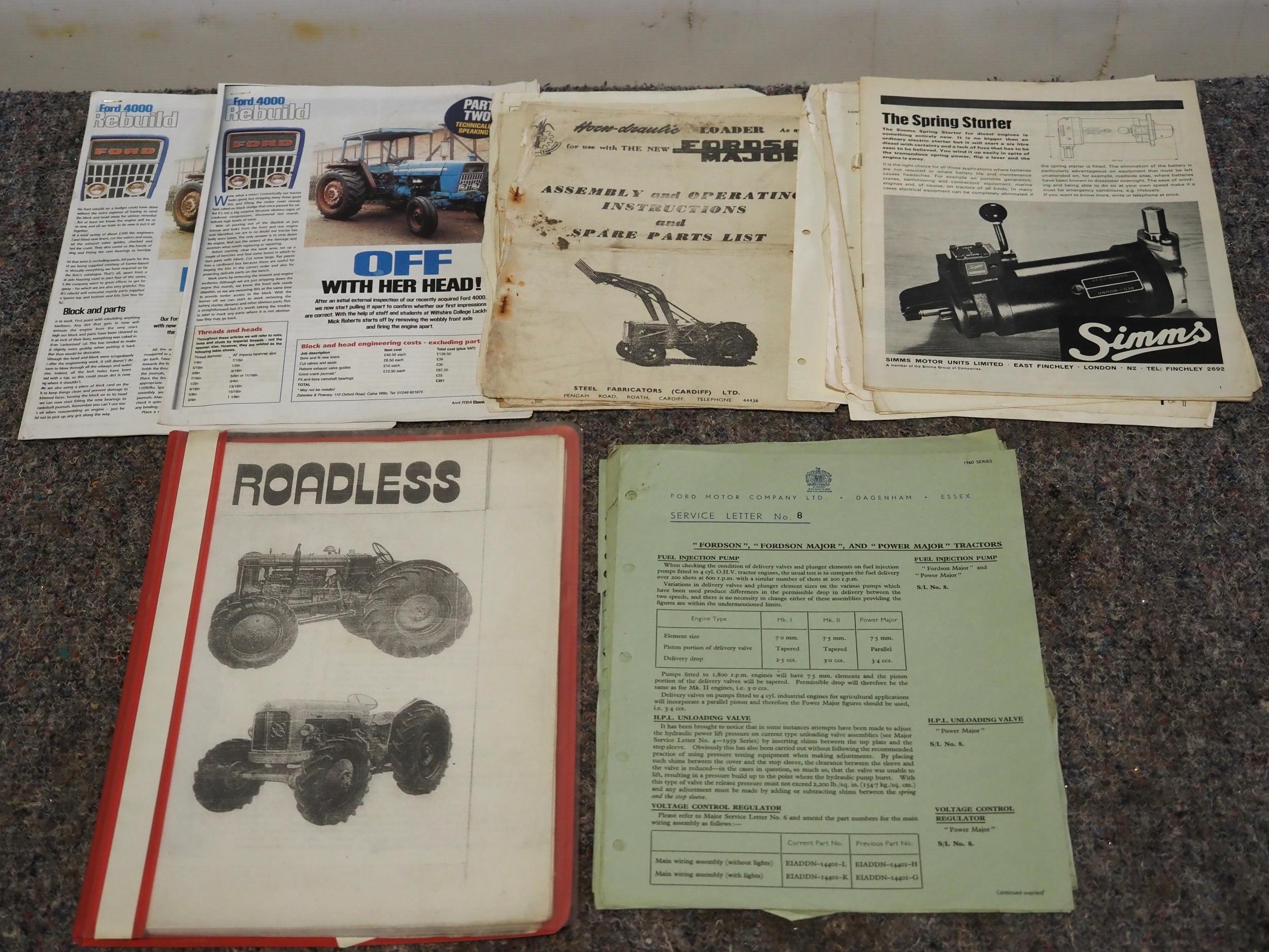 Fordson and Ford service letters and supplements
