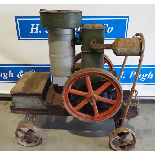Bamfords Type SV3 stationary engine on trolley. Engine no. 17175
