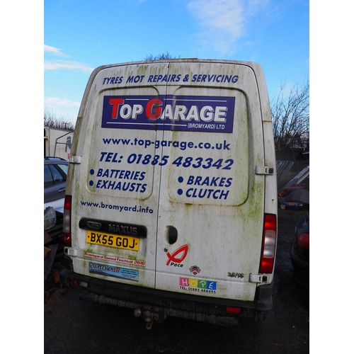 364 - LDV Maxus tyre service van. 2005
Runs, no MOT, c/w built in compressor, tools, racking, etc. Reg. BX... 