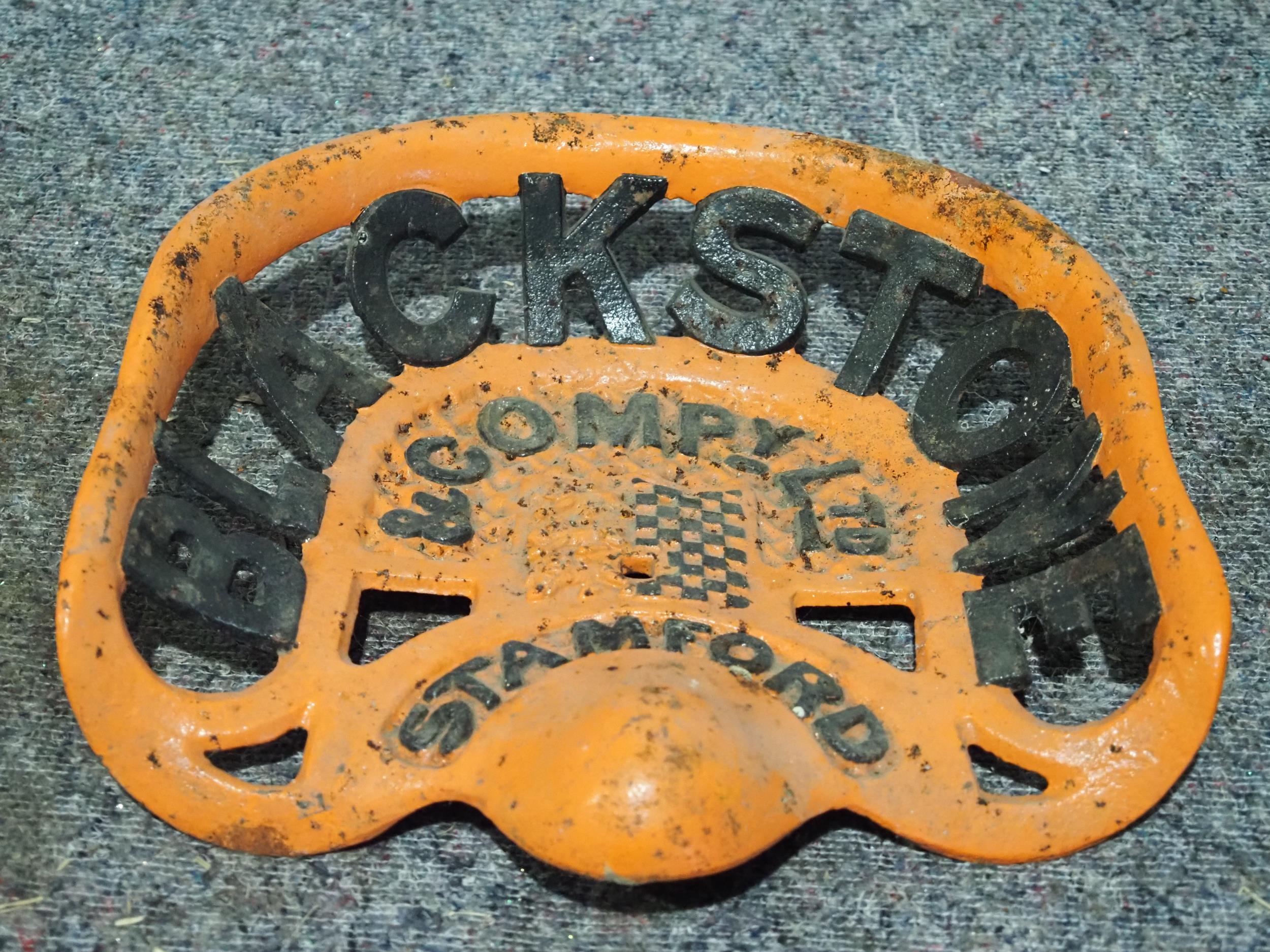 Cast iron seat- Blackstone & Compy Ltd