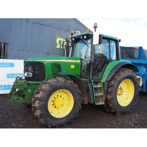 John Deere 6920S tractor. 40k. C/w front linkage, showing 11,000 hours. Reg. HJ02 XDZ