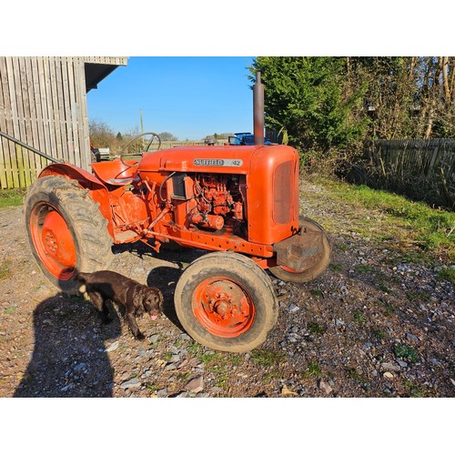 Nuffield 342 tractor. Good runner. Tyres 90%. Front weight. No docs