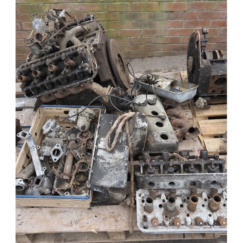 Daimler V8 engine parts including 2 blocks and manual gearbox