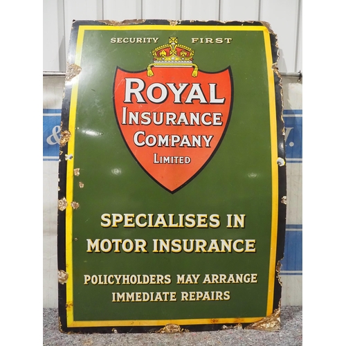 Enamel sign- Royal Insurance company 60