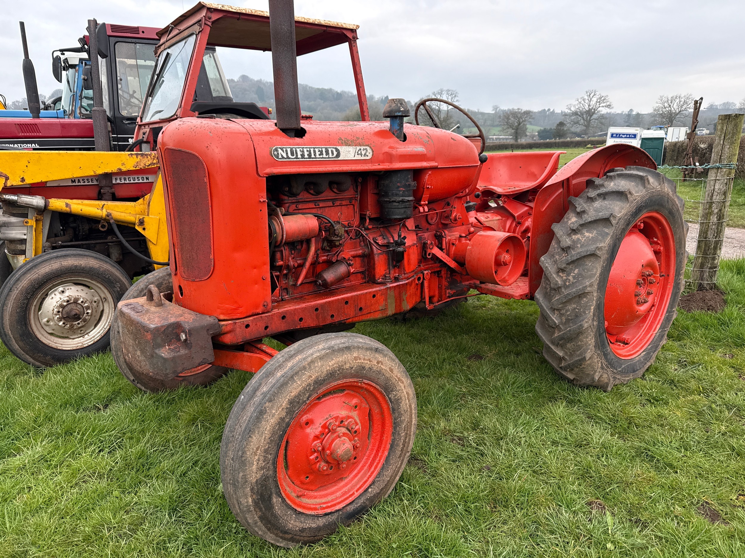 Nuffield 342 tractor. Good runner. Tyres 90%. Front weight. No docs