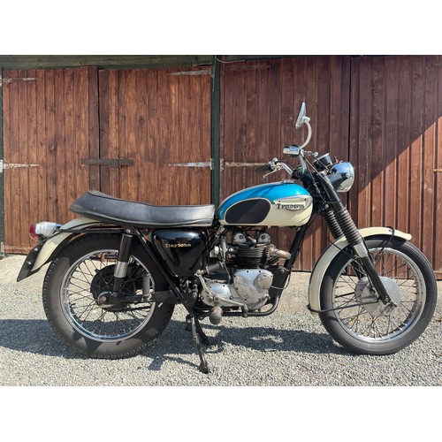 Triumph Daytona T100R motorcycle. 1967. 500cc Frame No. T100R H51862 ...