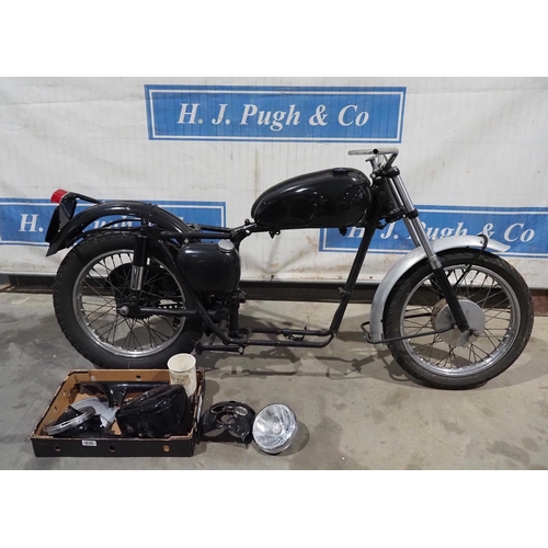 Triumph Thunderbird 6T rolling chassis. 1959. Forks have been overhauled. C/w box of new parts. V5
