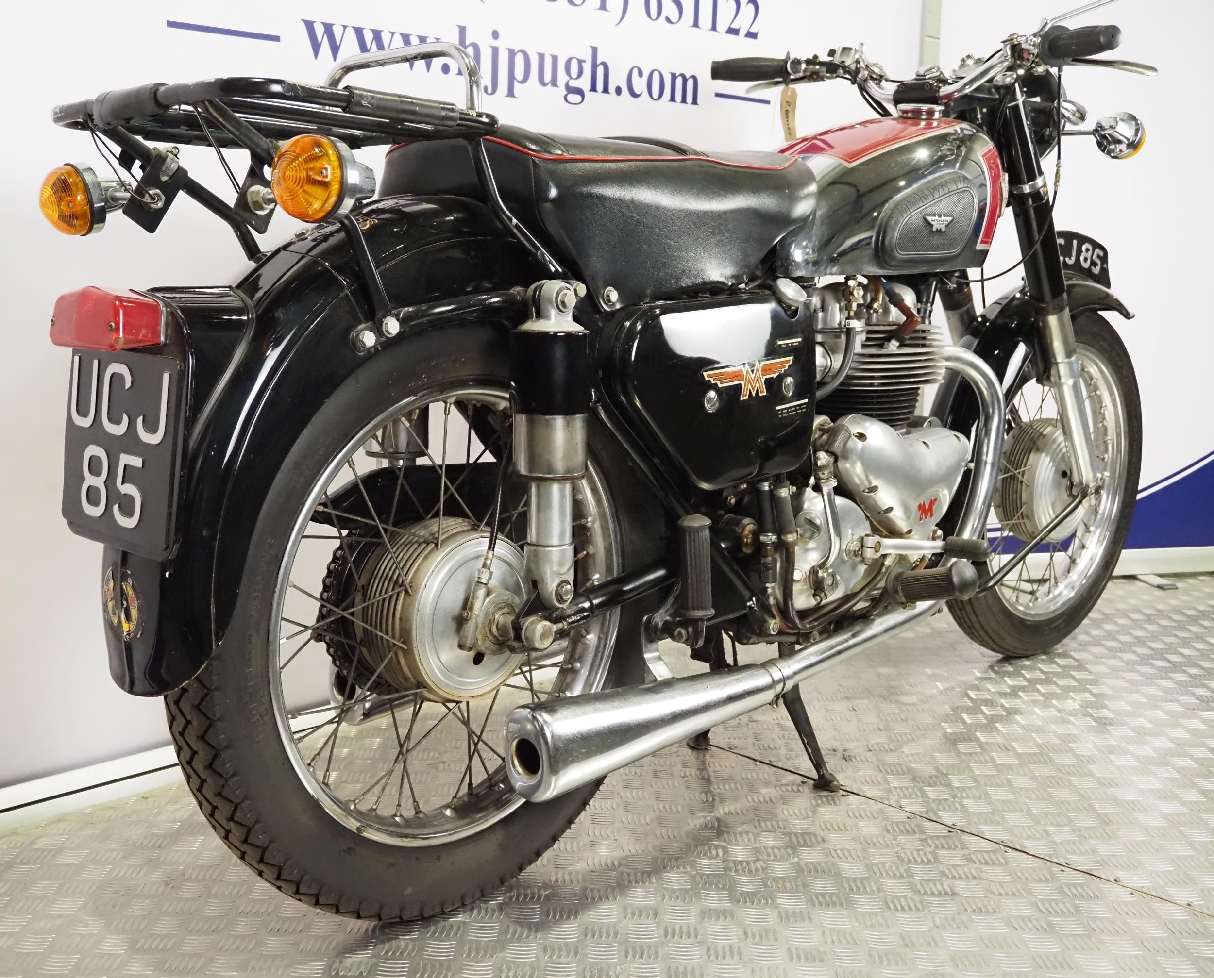 Matchless G9 motorcycle. 1956. Engine number No. X3950 (G12 crank cases ...