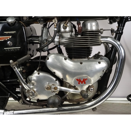 Matchless G9 motorcycle. 1956. Engine number No. X3950 (G12 crank cases ...