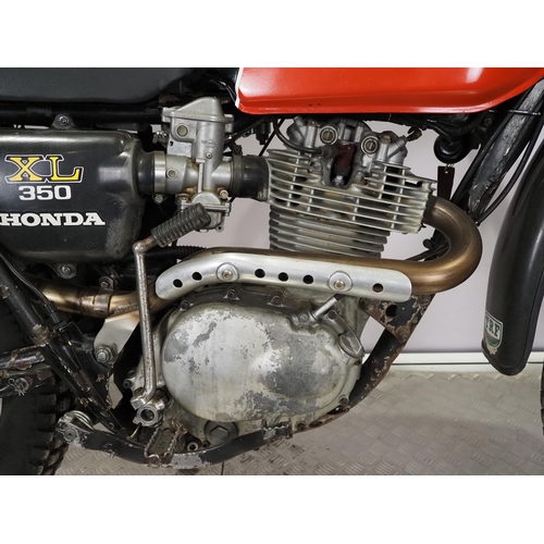 Honda XL350 motorcycle. 1992. 348cc Engine runs but is difficult to ...