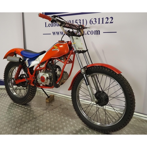 Honda TLM trials motorcycle prototype. 1985. 50cc Frame No. AD07