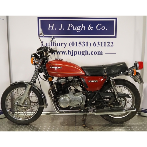 Kawasaki Z400 motorcycle. 1978. 398cc Runs and rides. Rebuilt