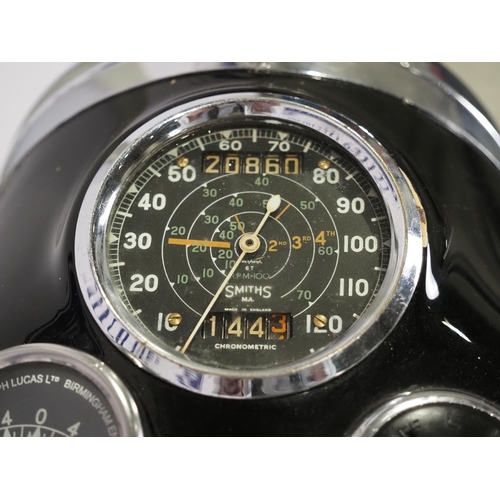 Triumph T110 650 motorcycle. 1958. 650cc Frame No. 020000 Engine No ...