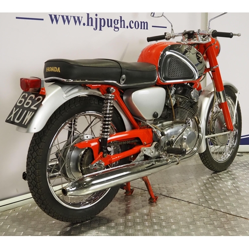 Honda CB72 motorcycle. 1962. 250cc Frame No. CB72-21902 Engine No