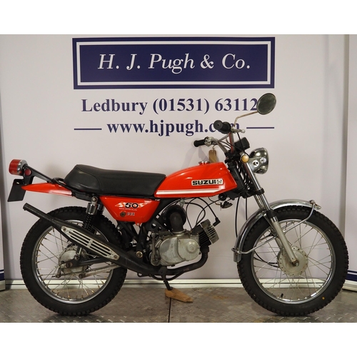 Suzuki TS50 motorcycle. 1970. 49cc Frame No. TS50-16886 Engine No. TS50 ...