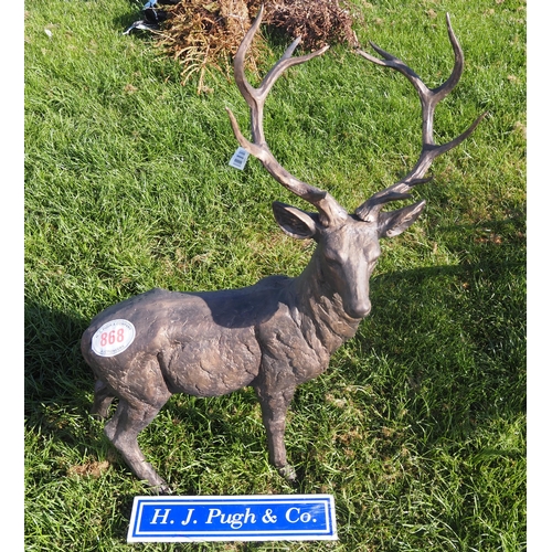Resin deer statue