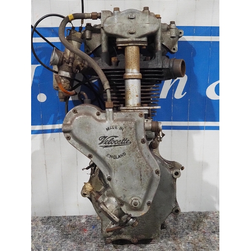 Velocette MAC engine with carburettor and magneto