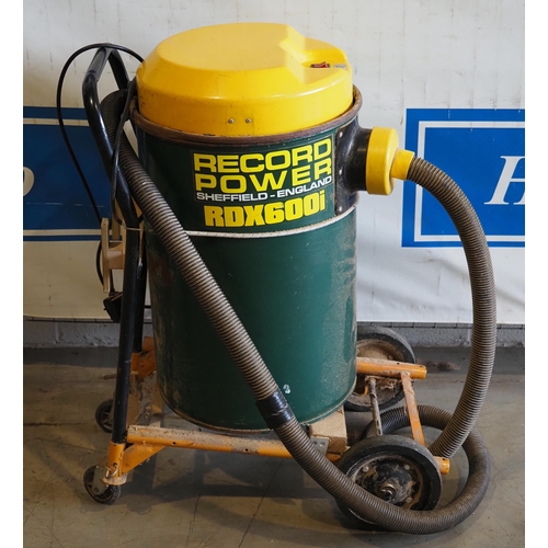 Record RDX600I dust extractor on trolley, 240V
