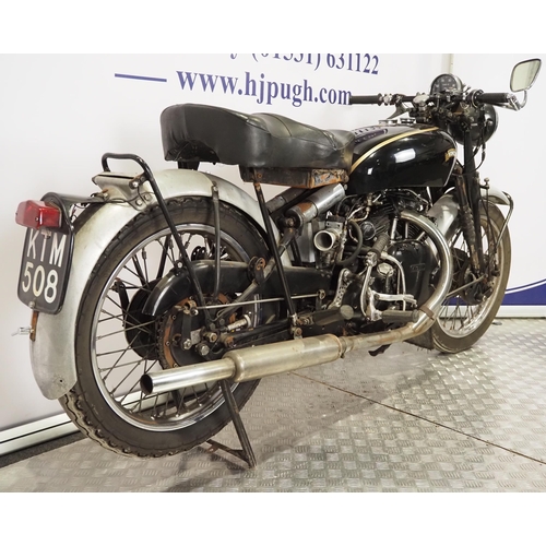 906 - Vincent Rapide/Black Shadow motorcycle. C.1957. 1000cc
Frame No. RC6934 (V5 states RC 9519BE)
Engine... 