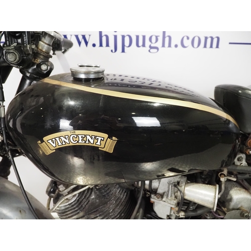 906 - Vincent Rapide/Black Shadow motorcycle. C.1957. 1000cc
Frame No. RC6934 (V5 states RC 9519BE)
Engine... 
