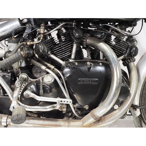 906 - Vincent Rapide/Black Shadow motorcycle. C.1957. 1000cc
Frame No. RC6934 (V5 states RC 9519BE)
Engine... 