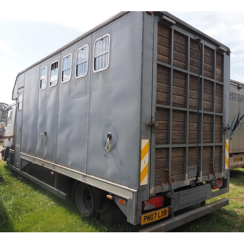 3013 - Man TG Horse lorry. 10 Tonne down rated to 7.5 Tonne. Air suspension. Reg PN07 LXR. V5 and key in of... 