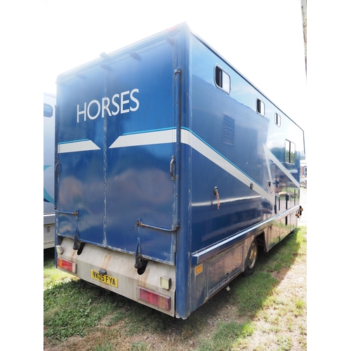 3015 - MAN horsebox. Runs and drives, showing 315,942 kms. Reg. YK05 FYA. V5 and key in office