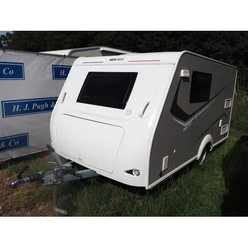 3029 - Trigano Freestyle Mini 300 caravan, 2004. Key in office