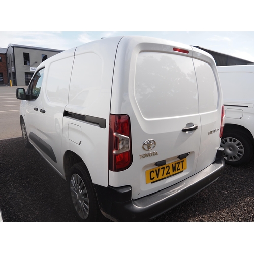 3044 - Toyota Proace city van. 1500cc. Runs and drives. Showing 54,162 miles. MOT until 14/12/25. Reg. CV72... 