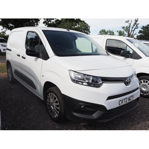 3044 - Toyota Proace city van. 1500cc. Runs and drives. Showing 54,162 miles. MOT until 14/12/25. Reg. CV72... 