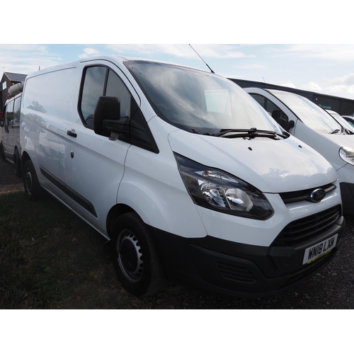 3051 - Ford Transit custom 290 van. MOT until 3/2/26. Runs and drives. Showing 107,241 miles. Reg. WN18 LXM... 