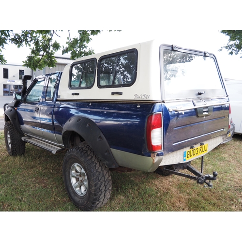 3057 - Nissan King cab pickup. 2488cc. MOT until 16/10/25. Showing 151,598 miles. C/w a file with invoices ... 
