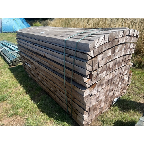Sawn brown timber rails 2.4m x 75mm x 75mm - 300 approx