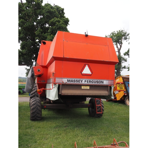 2069A - Massey Ferguson 38 combine. 20ft Header and trolley, drove to sale site. Reg. G653 TBH. V5 and key i... 