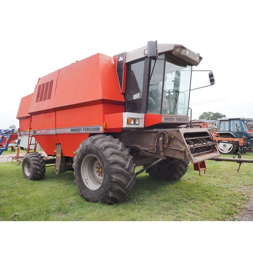 2069A - Massey Ferguson 38 combine. 20ft Header and trolley, drove to sale site. Reg. G653 TBH. V5 and key i... 