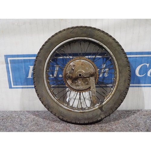 BSA rear wheel and tyre QD hub