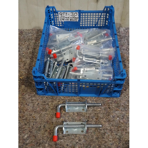 150mm x 10mm Spring bolts - 30