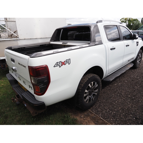3038 - Ford Ranger Wildtrack 4x4 twin cab. 3.2L. Requires turbo. Non runner. Reg. GA54 LEW. V5 and key in o... 