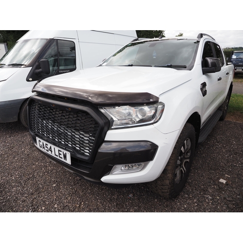 3038 - Ford Ranger Wildtrack 4x4 twin cab. 3.2L. Requires turbo. Non runner. Reg. GA54 LEW. V5 and key in o... 