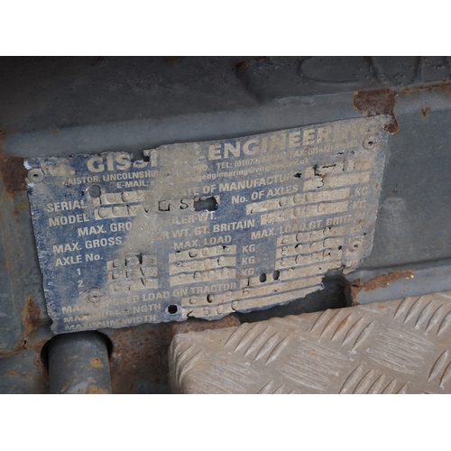 3004 - Triple axle hydraulic lifting triple deck livestock box trailer 20ft