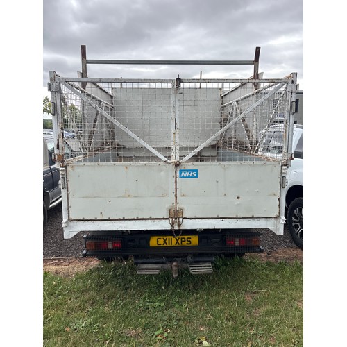 3037 - Ford Transit double cab tipper. Declared Cat. C 24/5/2012. Showing 100,612 miles. MOT until 16/01/20... 