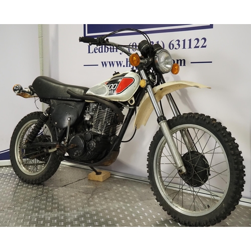 801 - Yamaha XT500 motorcycle. 
Engine No. 1E6-003634
The following bikes are part of a private collection... 