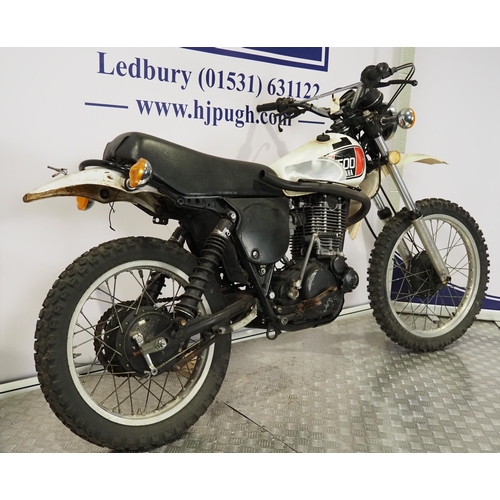 801 - Yamaha XT500 motorcycle. 
Engine No. 1E6-003634
The following bikes are part of a private collection... 