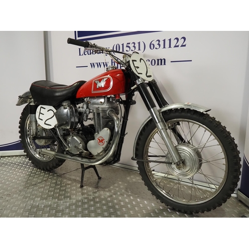 804 - Matchless 500 scrambler.
Frame No. 81119
Engine No. 54/18S 1673C
Engine turns over with compression ... 