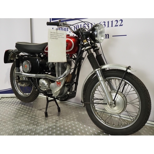 806 - Matchless G80CS motorcycle. 1965. 500
Frame No. C10895
Engine No. G80CS/4886
Engine turns over but h... 
