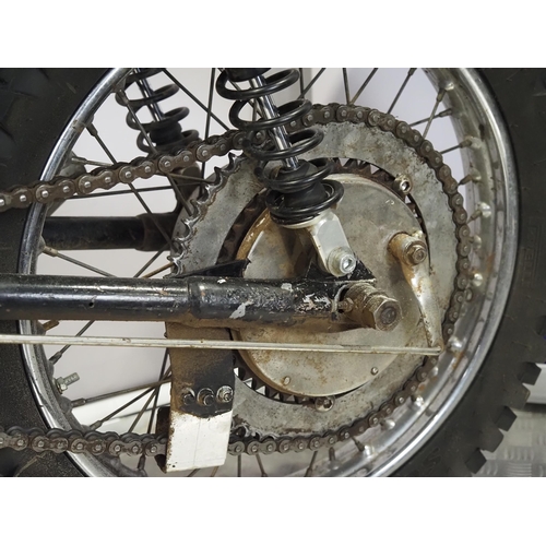 809 - AJS 350 short stroke scrambler
Frame No. A70179
Engine No. 56/16M1862C
Engine turns over with compre... 