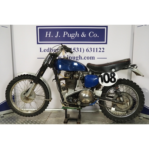 809 - AJS 350 short stroke scrambler
Frame No. A70179
Engine No. 56/16M1862C
Engine turns over with compre... 