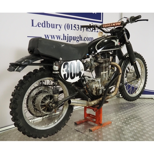 810 - Matchless 500 scrambler. 500cc
Engine No. 57/16M 1915C
Frame No. AAA361
Engine turns over with compr... 